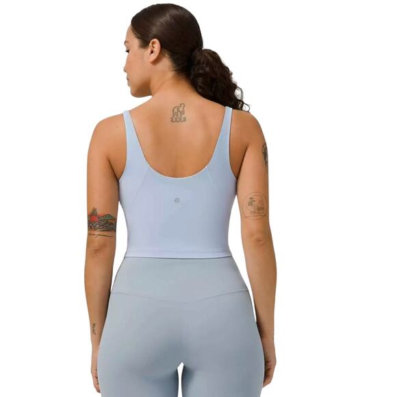 Lululemon Align Tank Top Blue Linen Built-In Shelf Bra Size 8 - Picture 4 of 9